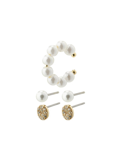 Beat 3-in-1 Earrings and Cuff Set by Pilgrim