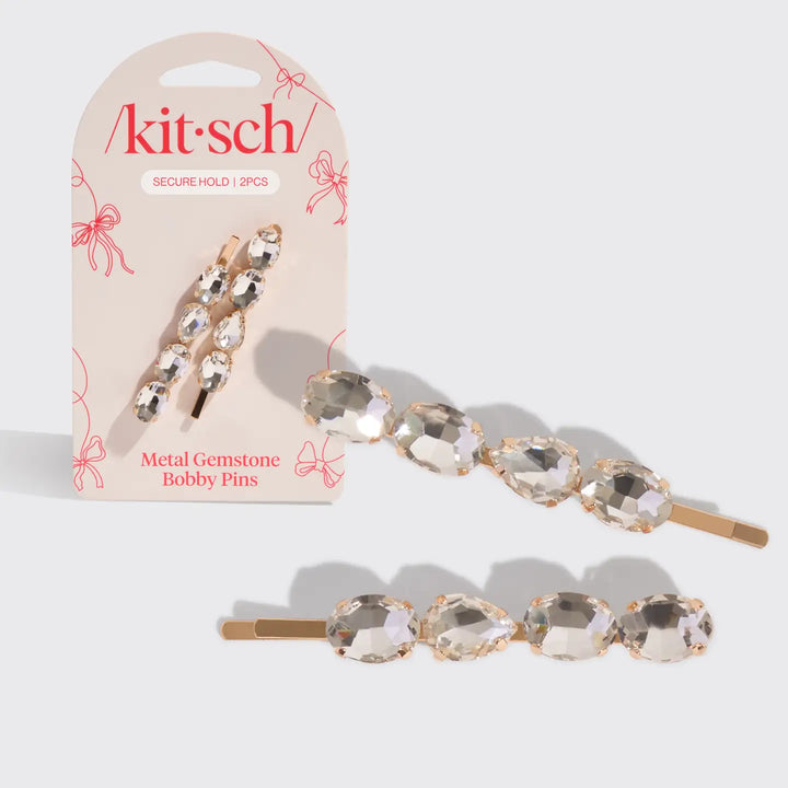 Holiday Gemstone Bobby Pins 2 PC Set by Kitsch