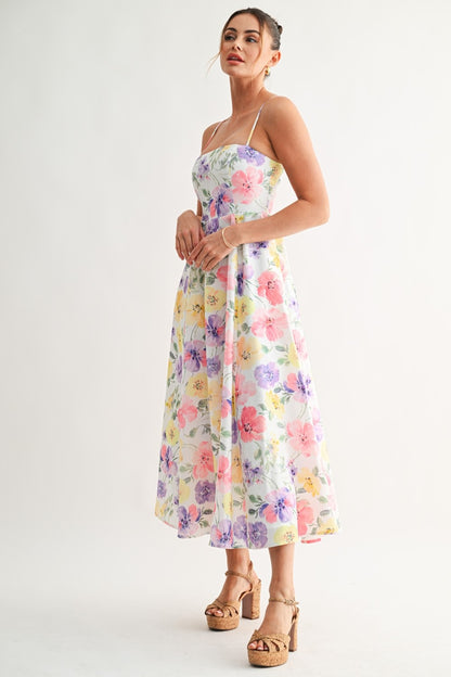 Meadow Bloom Midi Dress
