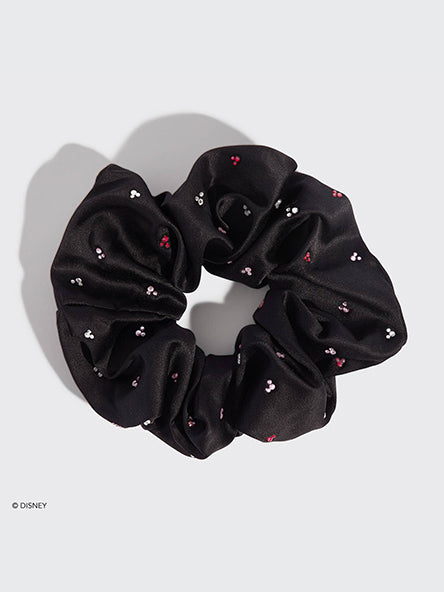 Mickey and Minnie Recycled Fabric Scrunchie  in Black by Kitsch