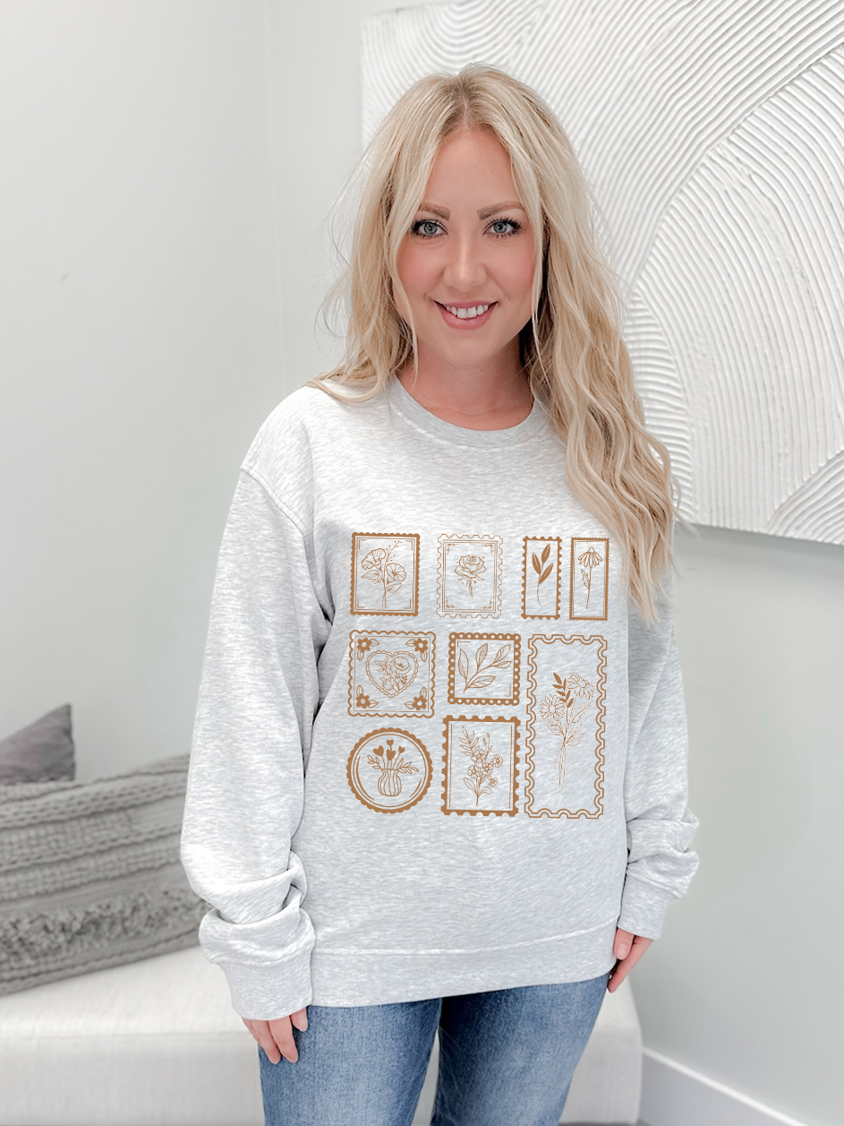 Flower Stamp Graphix Pullover / Hoodie