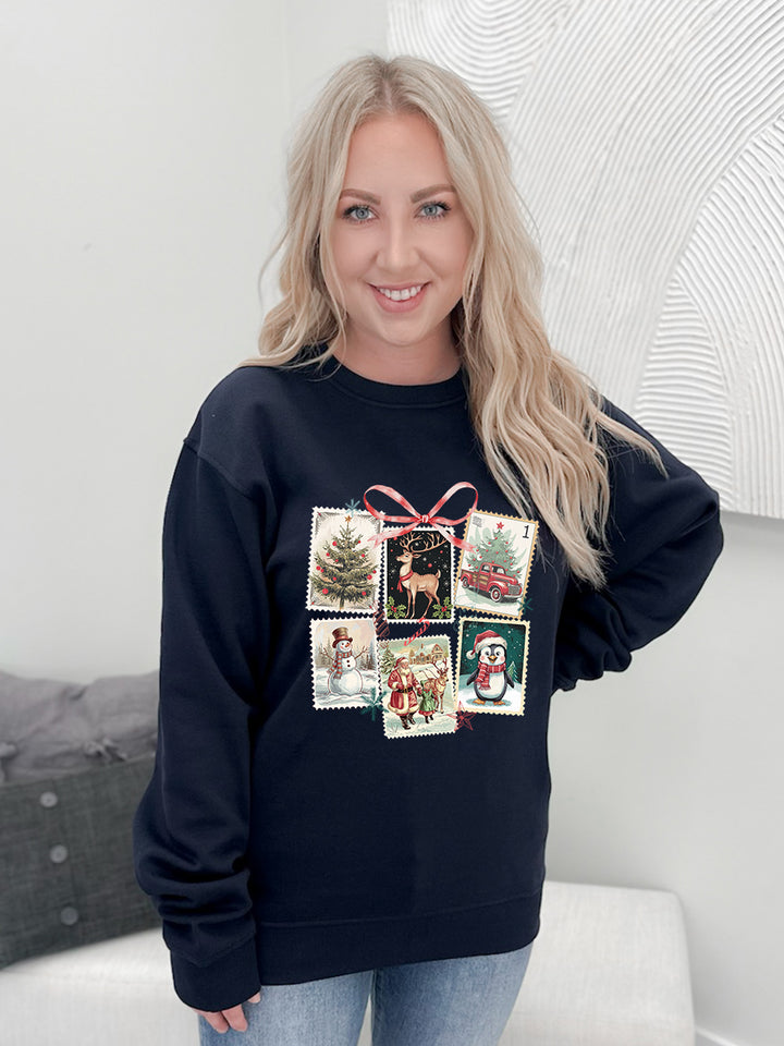 Christmas Postage Stamp Graphix Pullover / Hoodie