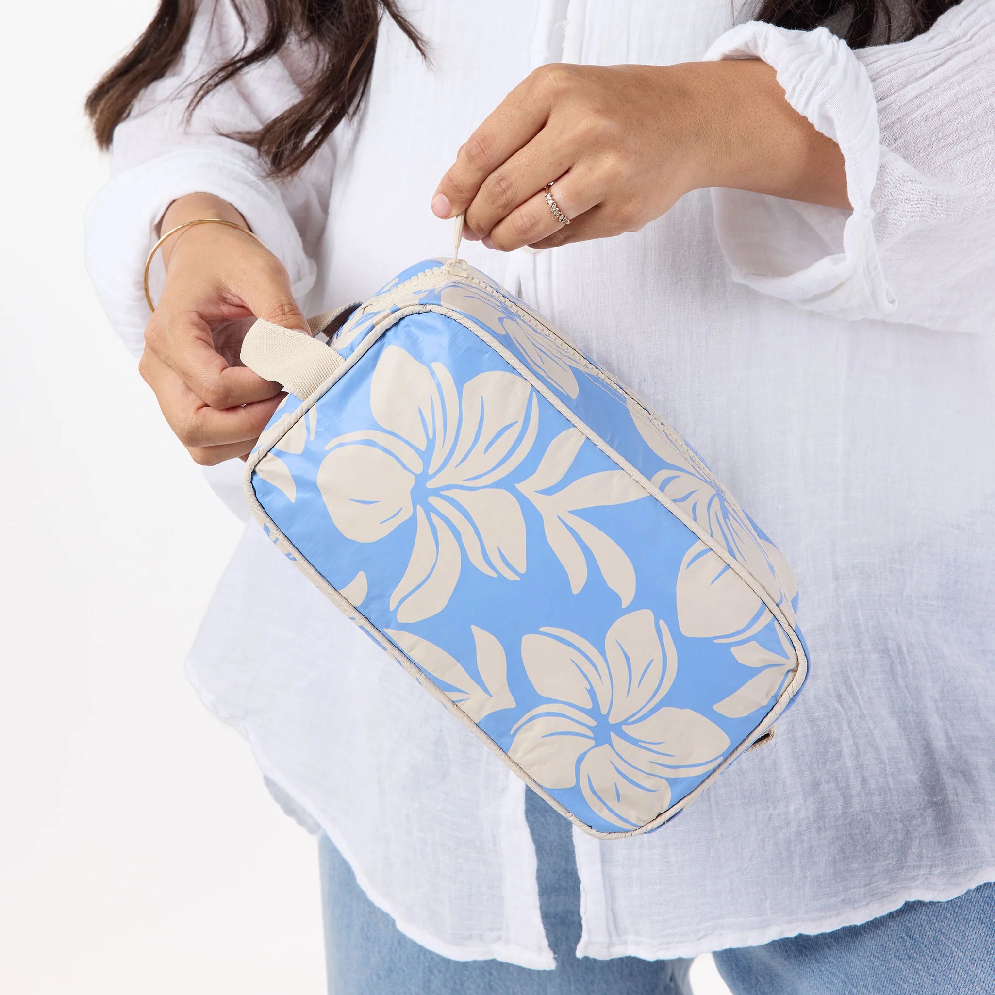 Plumeria Dreams Dopp Kit in Bel Air Blue by Aloha