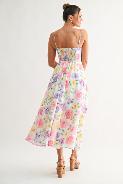 Meadow Bloom Midi Dress