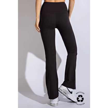 High Rise Everyday Flare Pants in Black - Small