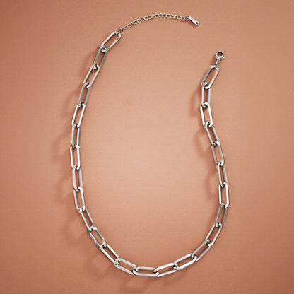 Steel Chain Necklace in Silver