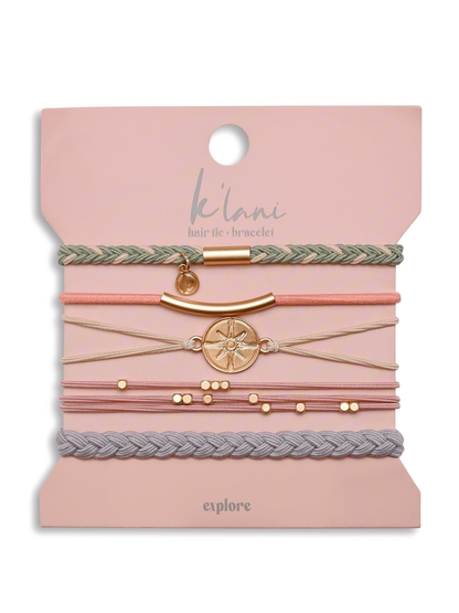 Explore Hair Tie Bracelet Set by K'lani