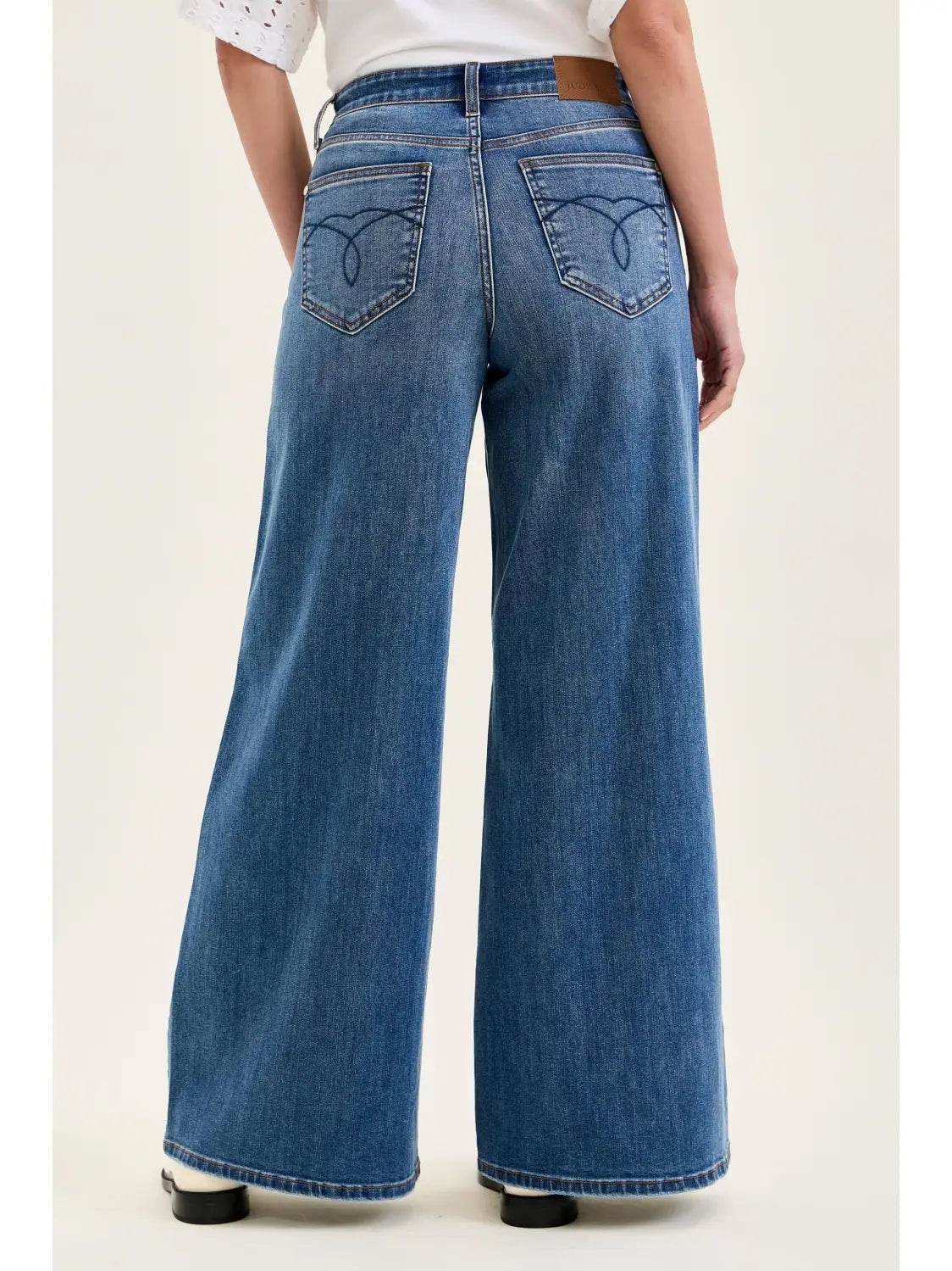 Burnett High Waist Pallazzo Jeans By Judy Blue