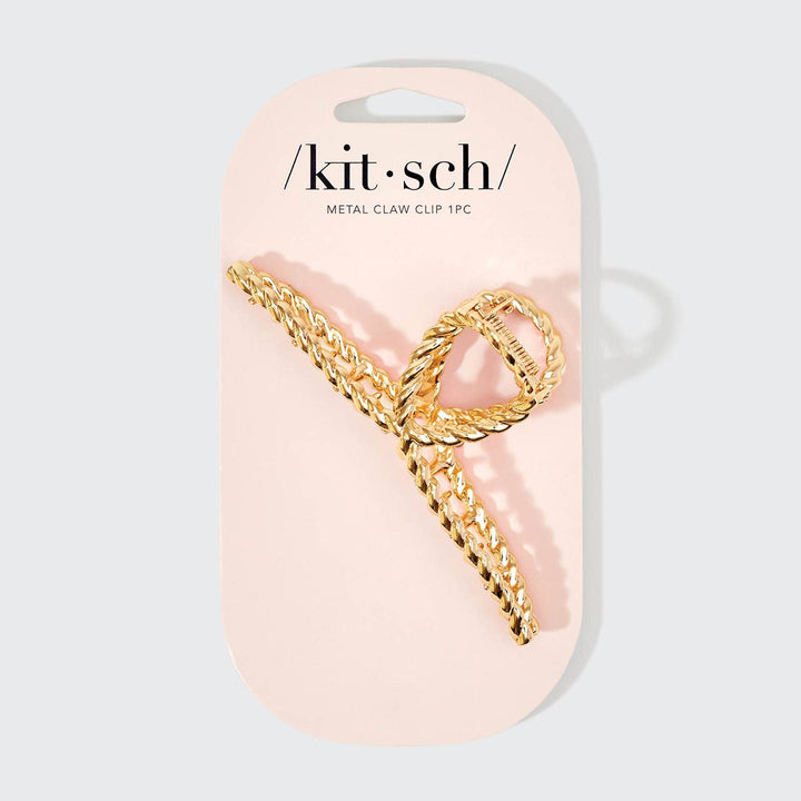 Metal Rope Claw Clip in Gold by Kitsch