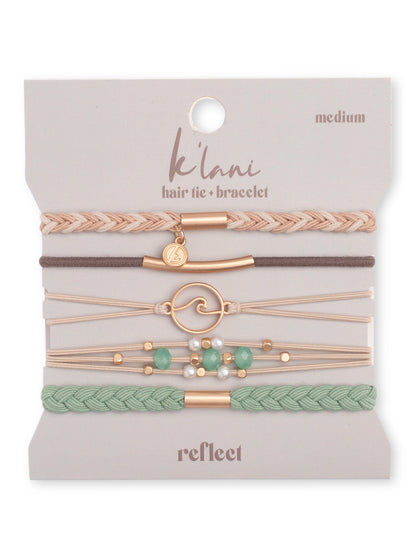 Reflect Hair Tie Bracelet Set by K'lani