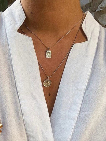 Rustic Pendant Necklace Set