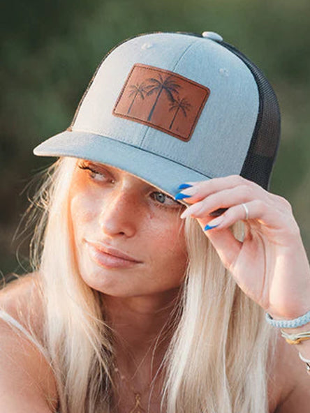 Trucker Hat in 3 Palms Grey by K'lani