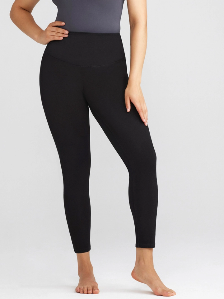 Full Length Denim Tummy Control Legging in Black