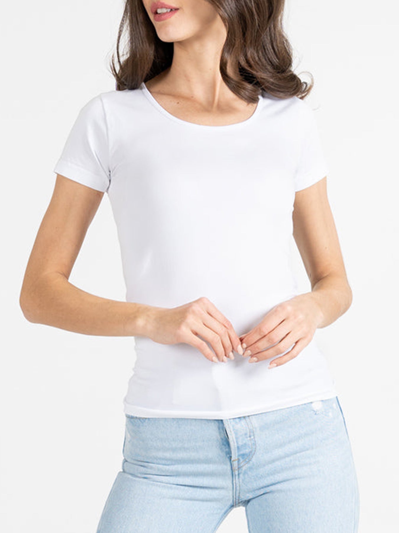 Bamboo Short Sleeve Mid Tee by C'est Moi