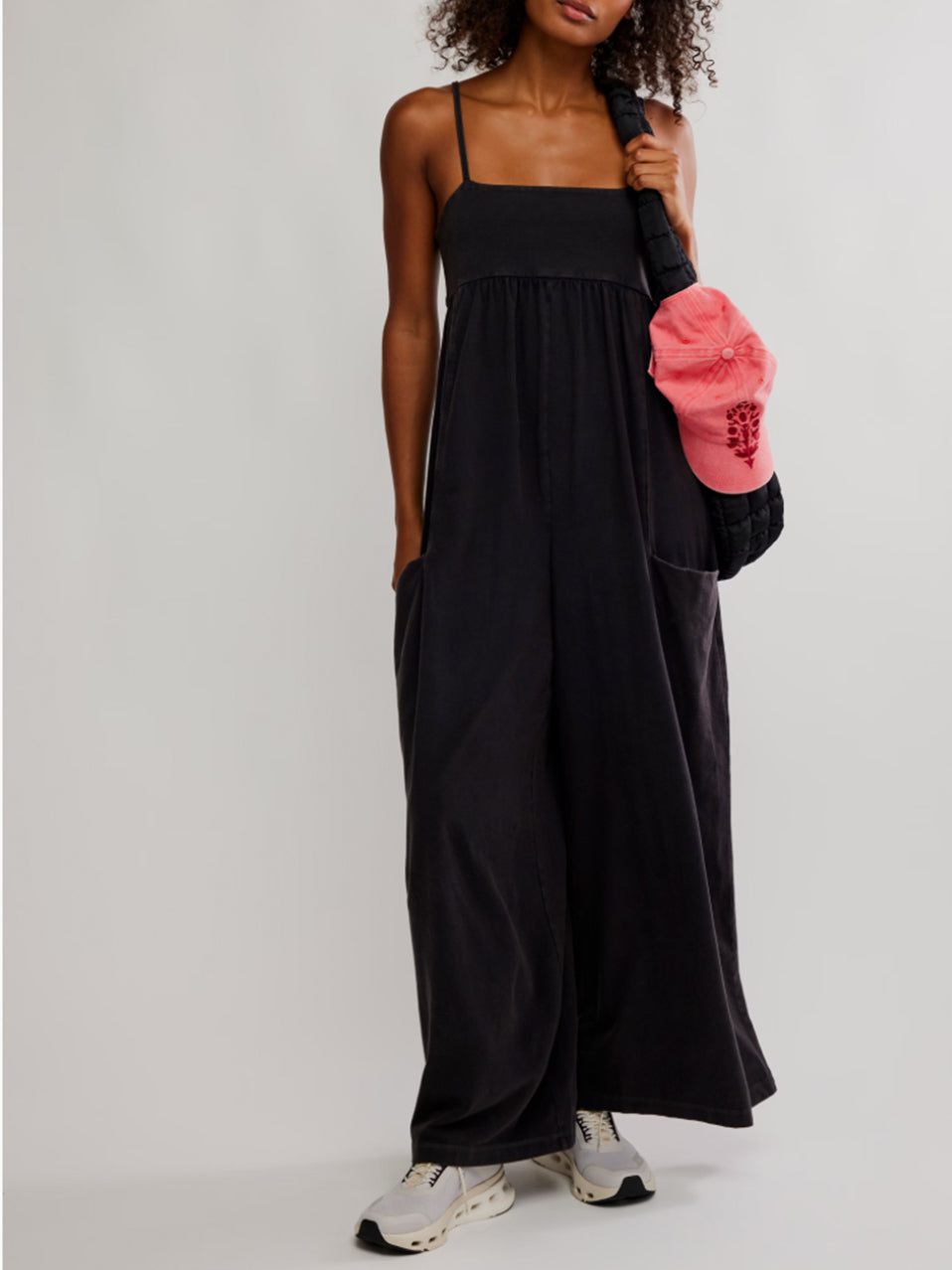 Hot Shot Strappy Onesie in Black by Free People