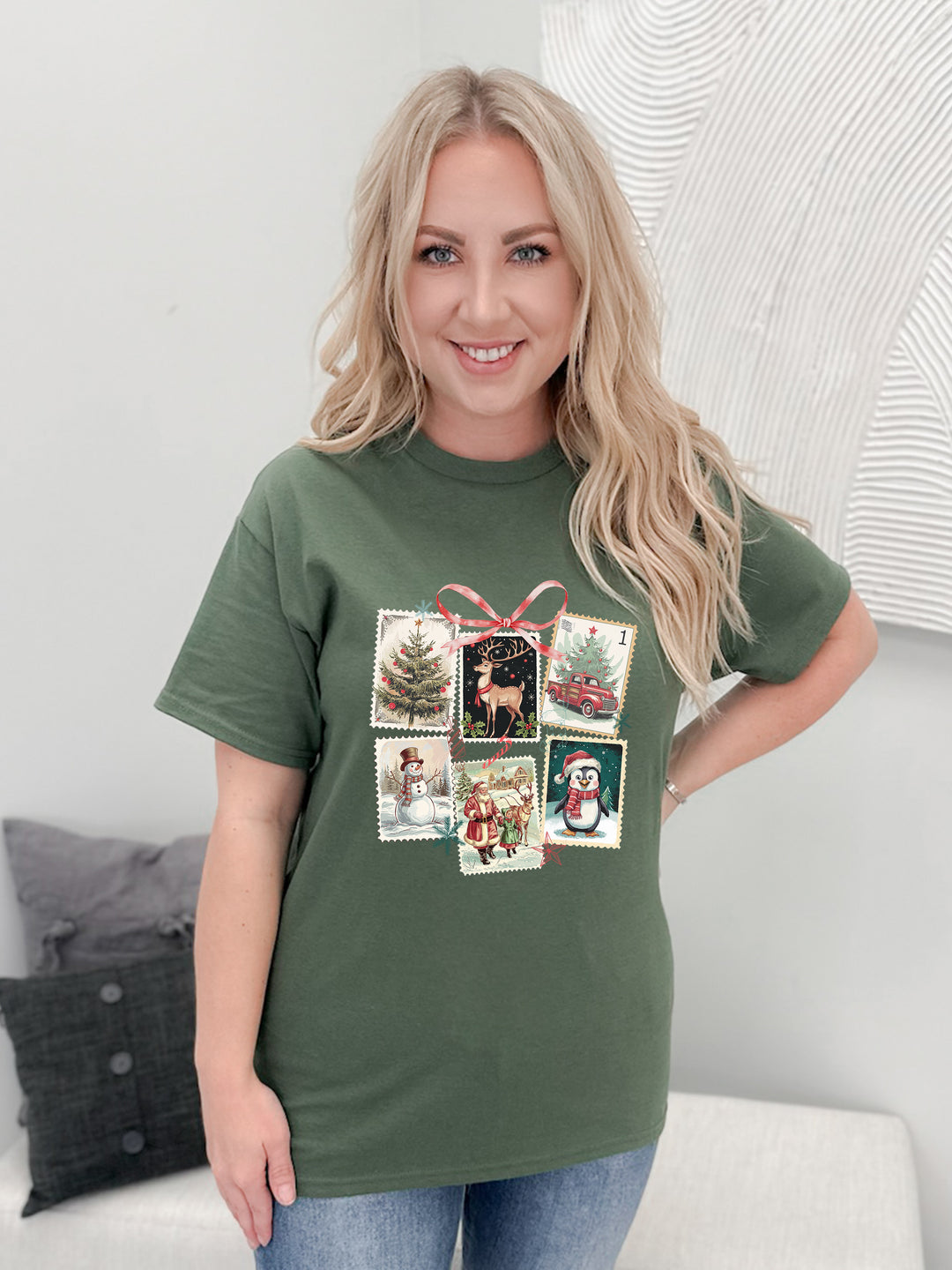Christmas Postage Stamp Graphix Tee