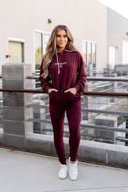 Wine Performance Fleece Joggers by Ampersand Ave