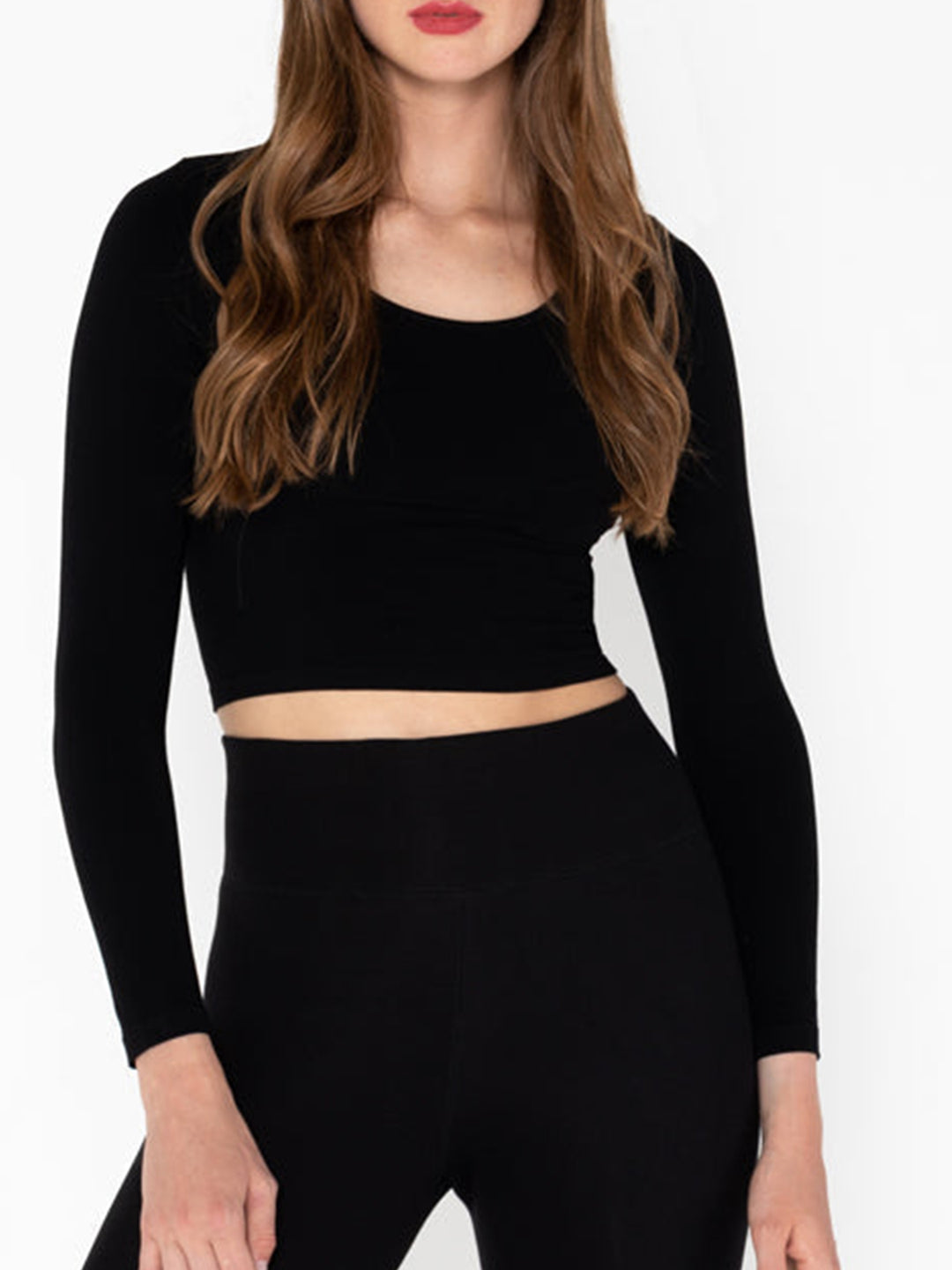 Bamboo Long Sleeve Crop Top by C'est Moi