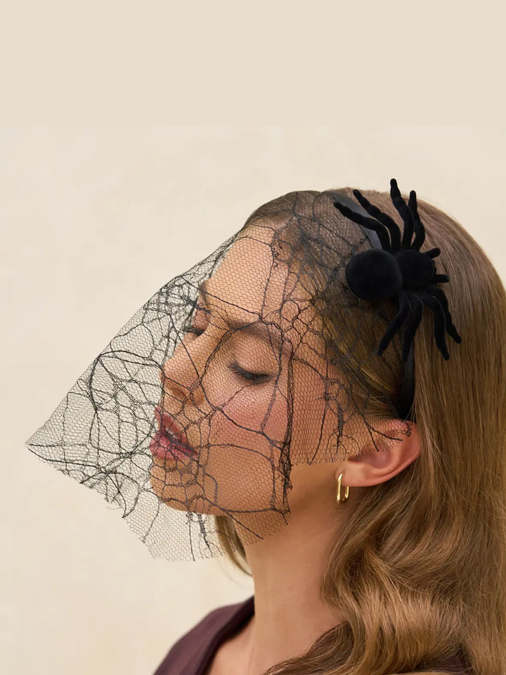 Spiderweb Veil Headband