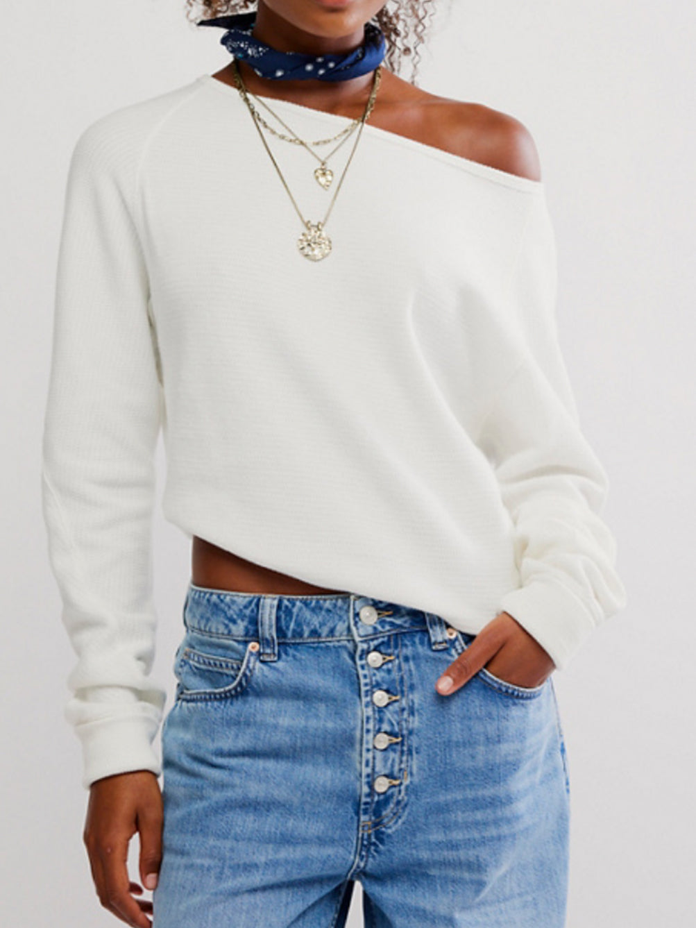 Jess Long Sleeve in Clean Ivory by Free People