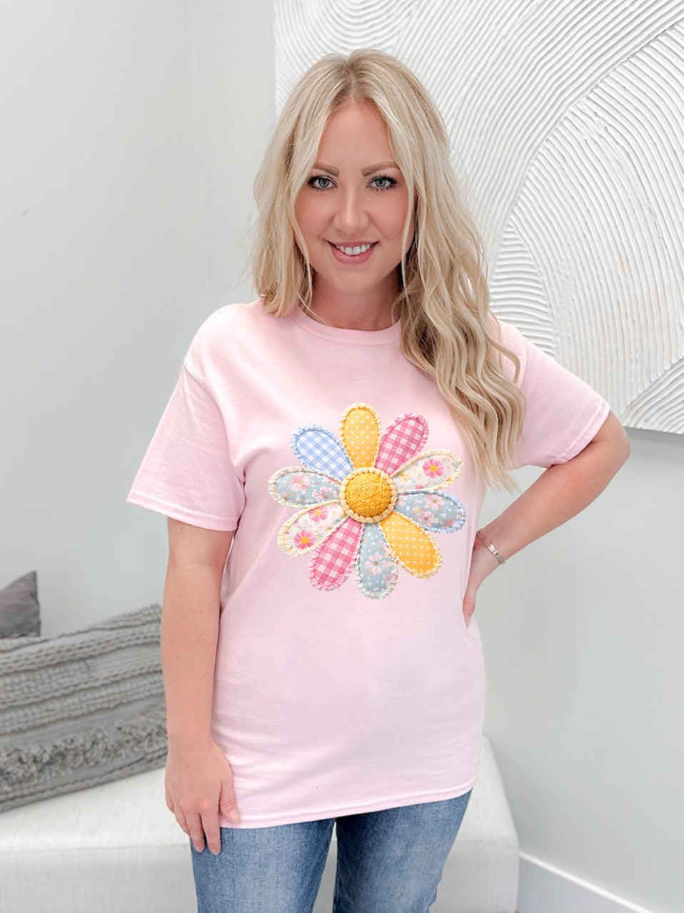 Flower Power Patchwork Graphix Tee