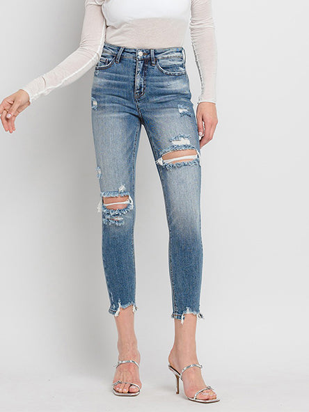 Skinny High Rise Comfort Stretch Jeans by Lovervet