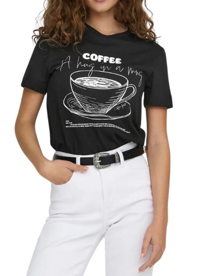 A Hug in a Mug Tee in Black