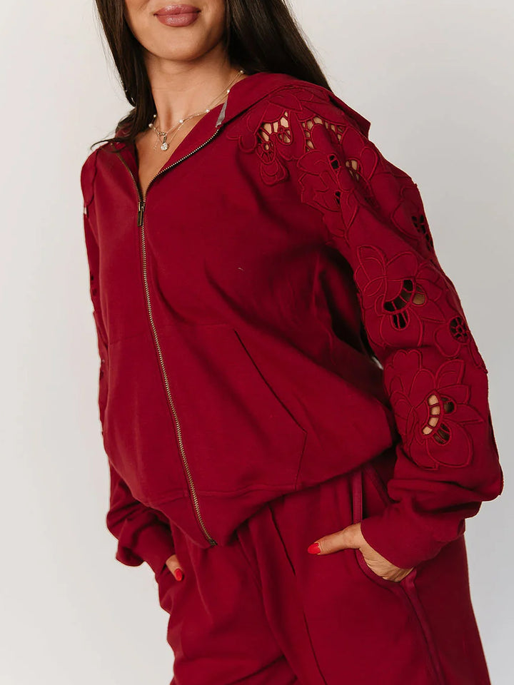 University Fullzip in Love Story Crimson by Ampersand Avenue