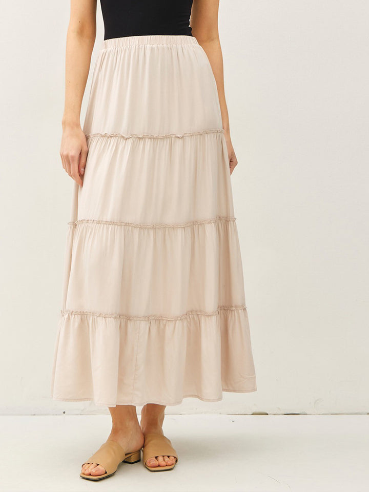 Kylie Maxi Skirt in Stone