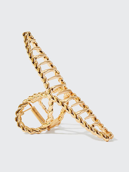 Metal Rope Claw Clip in Gold by Kitsch