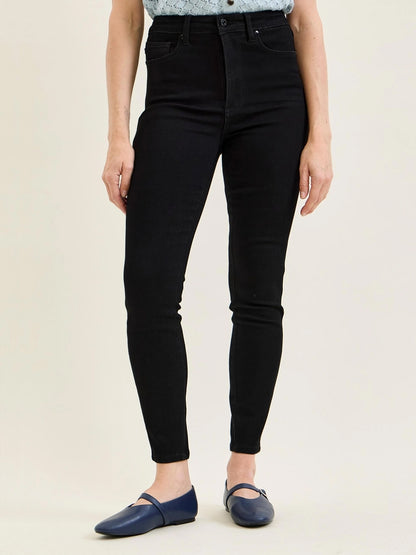 Sienna Skinny Tummy Control High Waist Jean in Black by Judy Blue