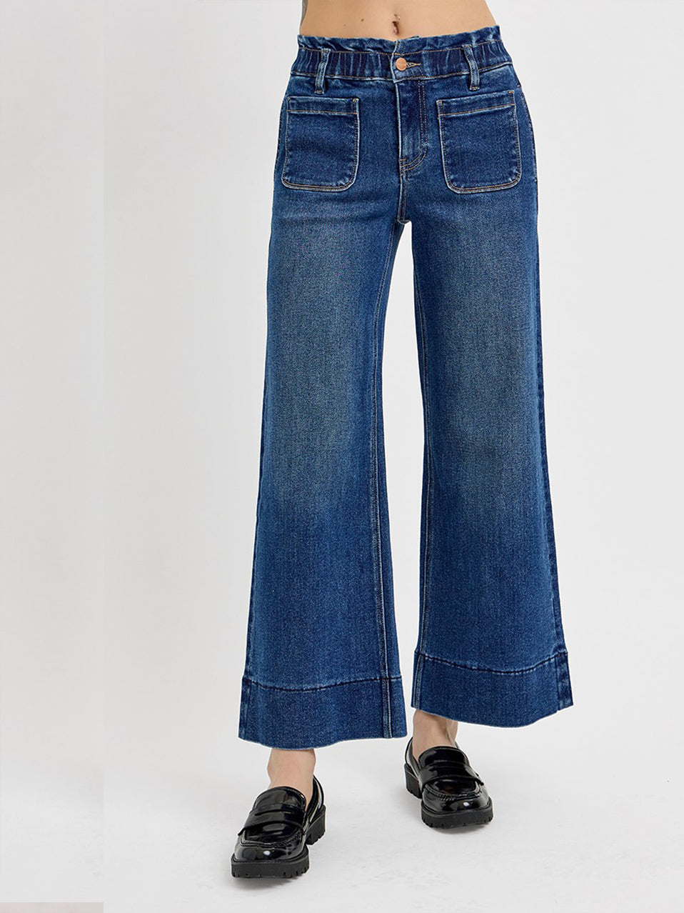 Raven Wide Leg Comfort Waist Jeans by Risen