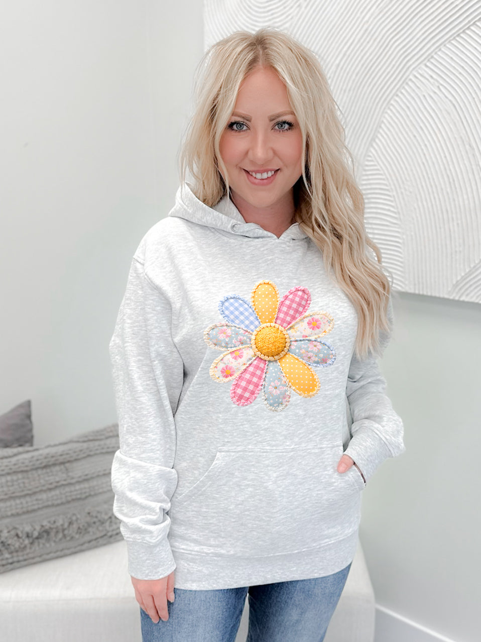Flower Power Patchwork Graphix Pullover / Hoodie