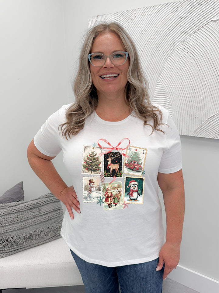 Christmas Postage Stamp Graphix Tee