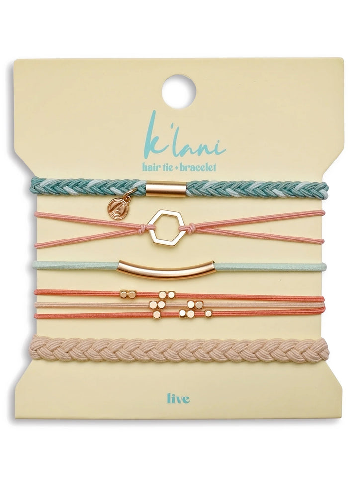 Live Hair Tie Bracelet Set by K'lani