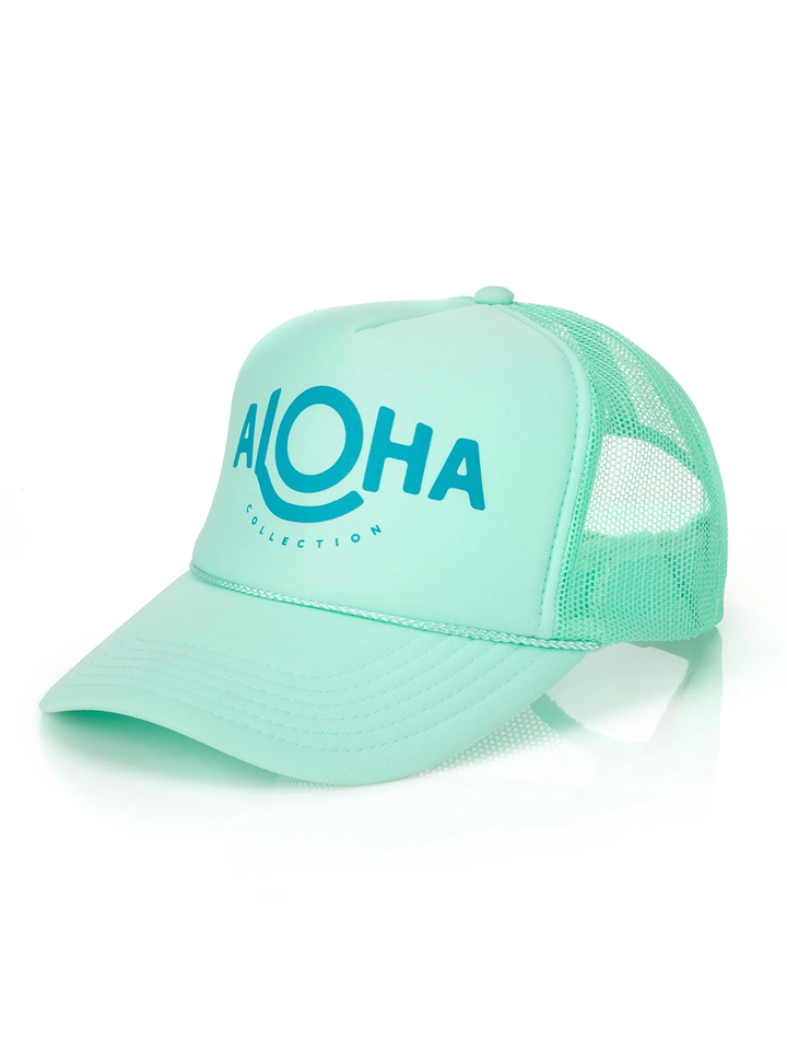 ALOHA Trucker Hat in Seafoam by ALOHA