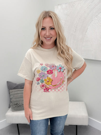 Smiley in Bloom Graphix Tee