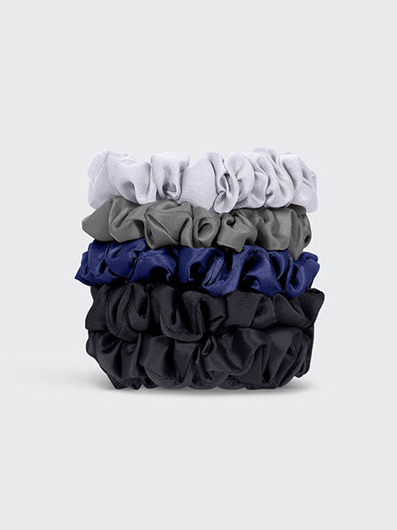 Ultra Petite Satin Scrunchies in Midnight by Kitsch