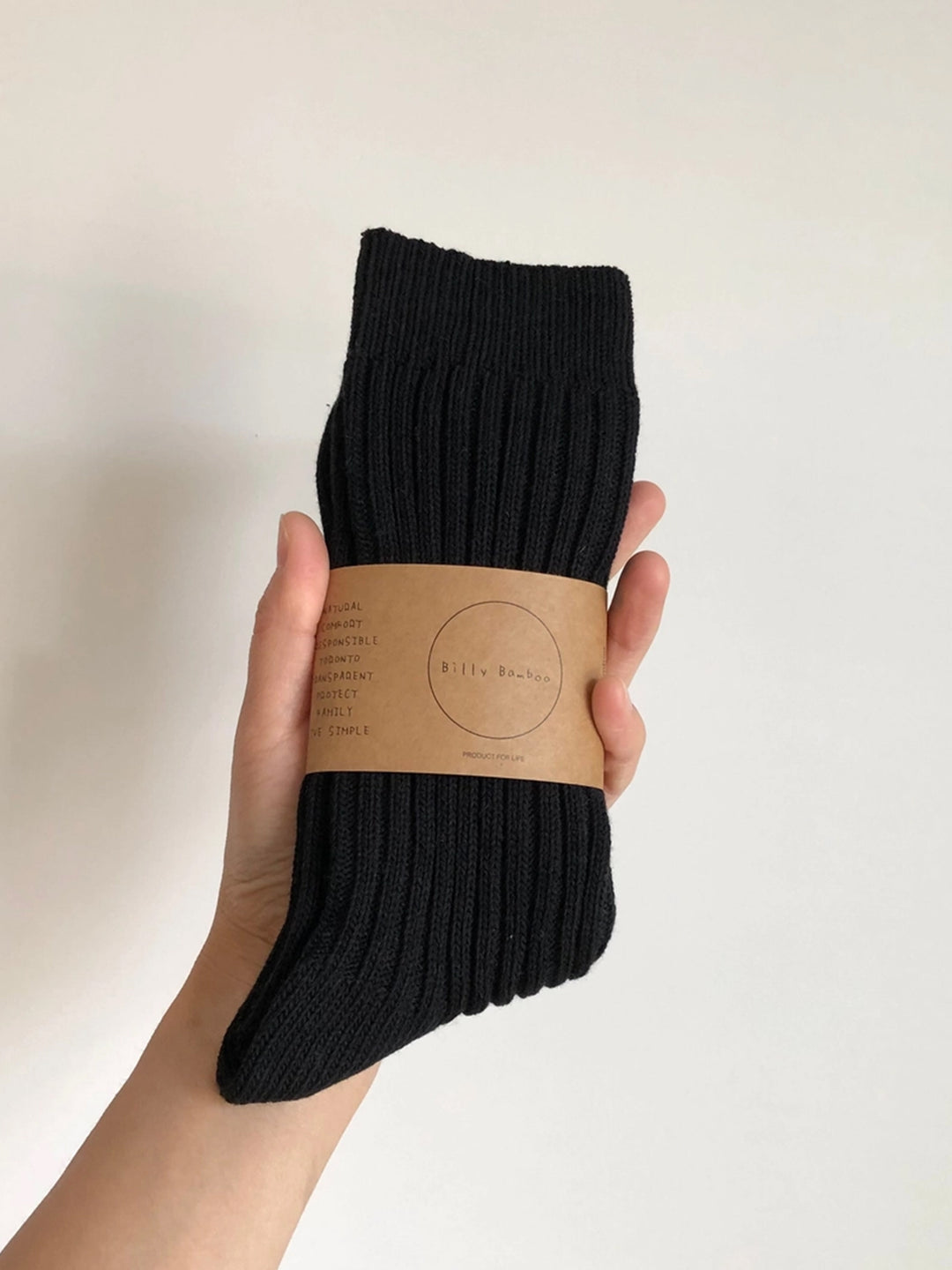 Ribbed Cotton High Socks