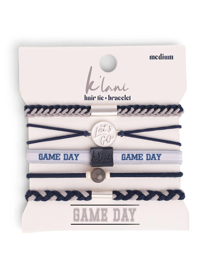 Game Day Hair Tie Bracelet Set by K'lani