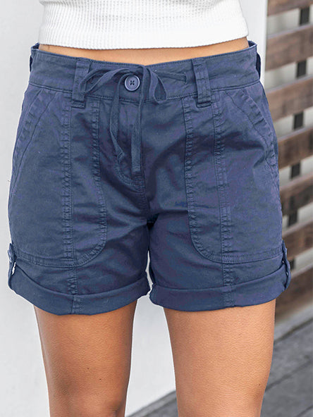 Cargo Shorts in Soft Navy by Grace & Lace