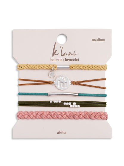 Aloha Hair Tie Bracelet Set by K'lani