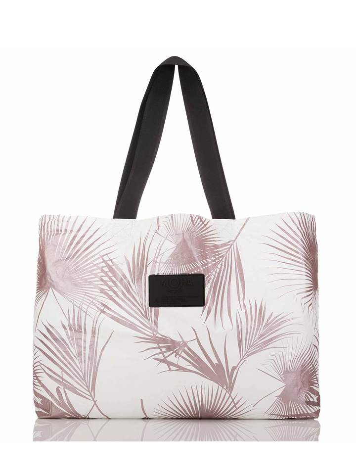 Holo Holo Reversible Bag in Day Palms Rose Gold by ALOHA