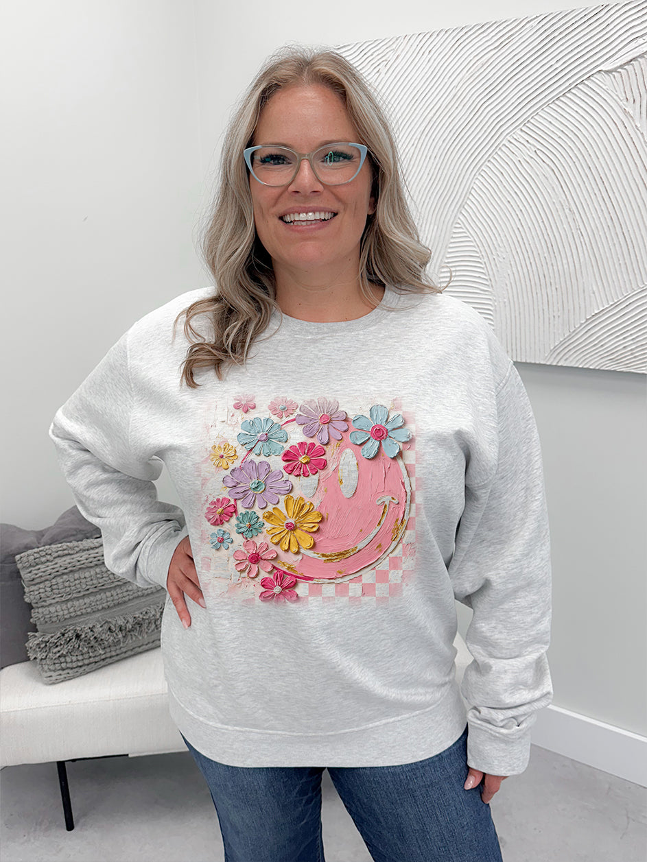 Smiley in Bloom Graphix Pullover / Hoodie