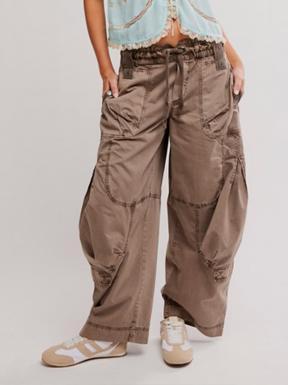 Onset Parachute Pant in Dusted Cocoa by Free People