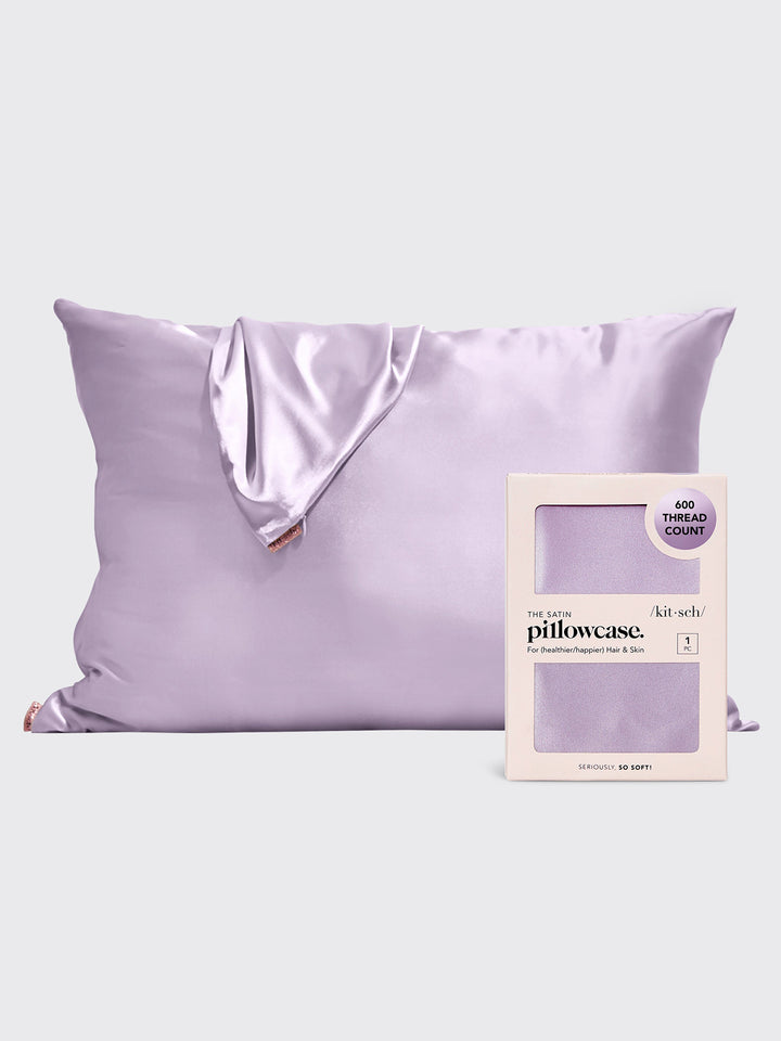 Standard Satin Pillowcase in Lavender by Kitsch