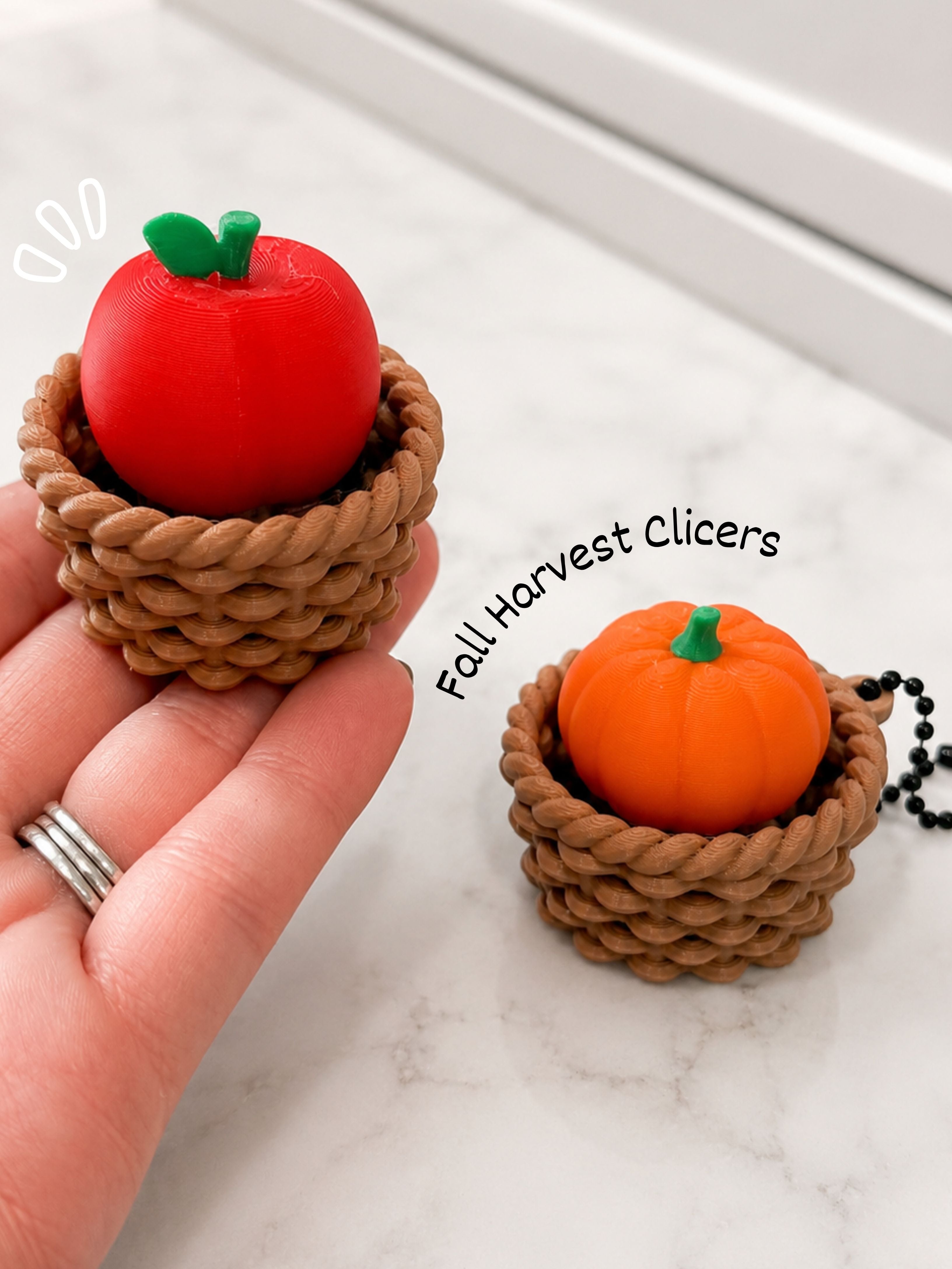 Harvest Basket Clicker Keychain