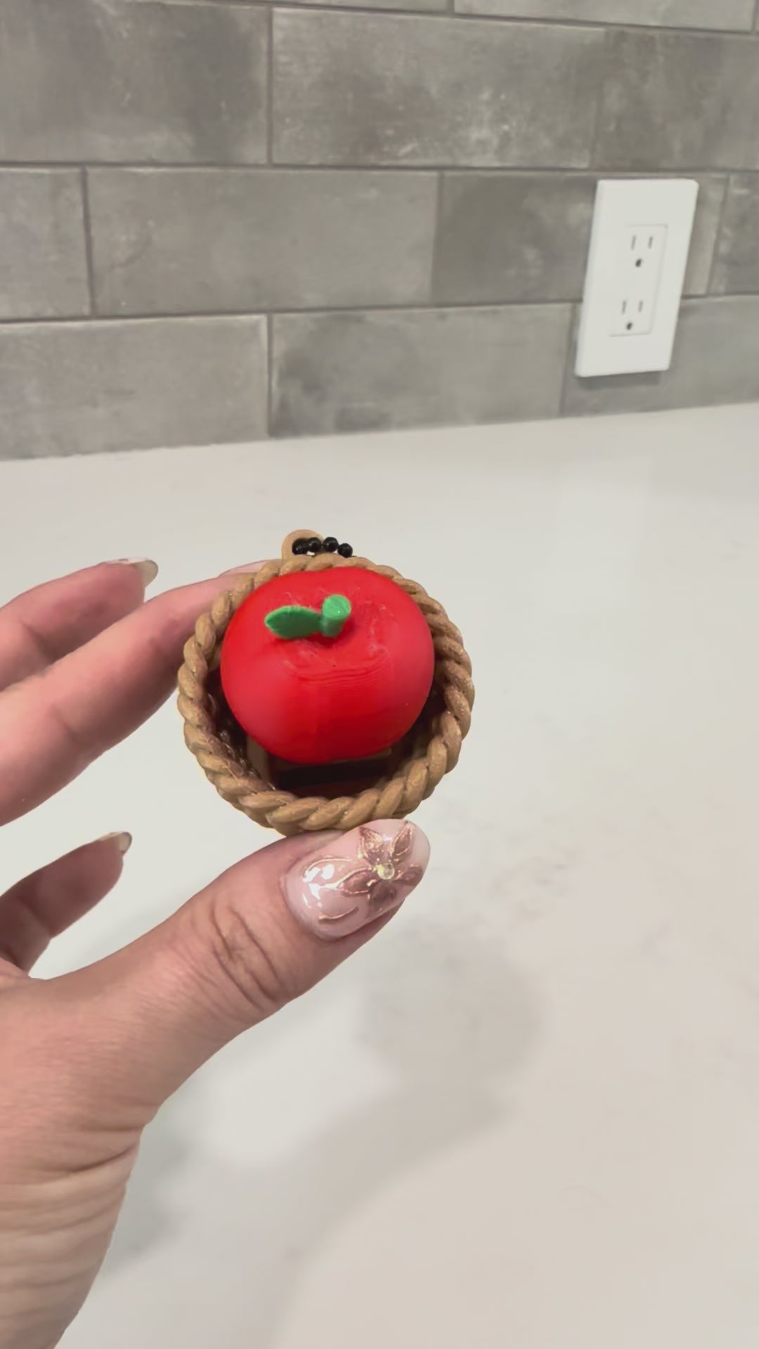 Harvest Basket Clicker Keychain