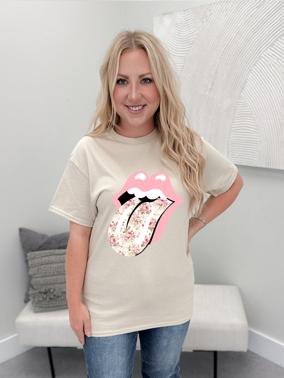 Flower Unisex Tongue in Oat - XL