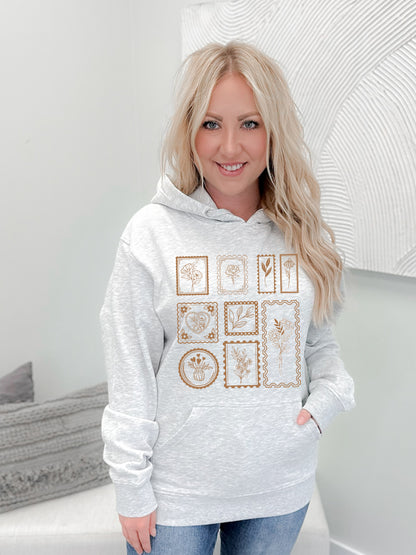 Flower Stamp Graphix Pullover / Hoodie